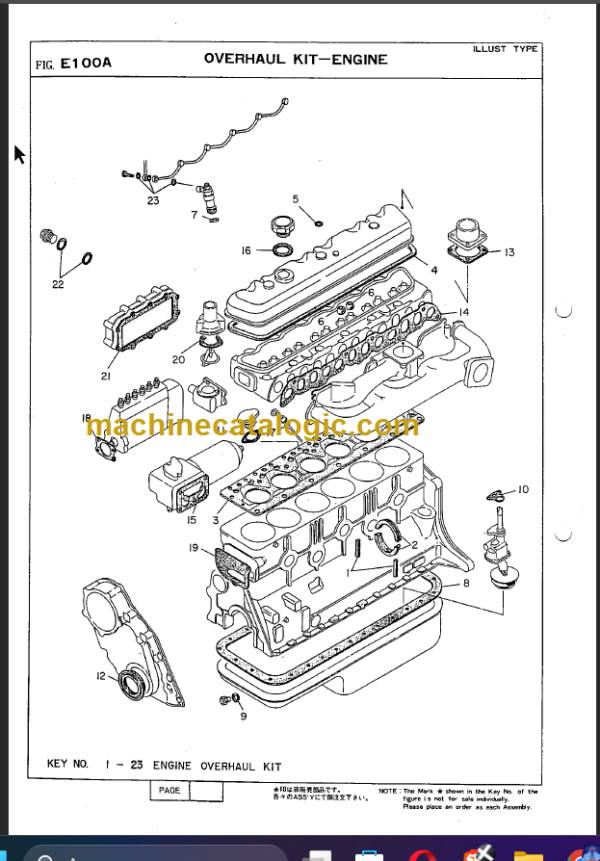 TAKEUCHI TB68S Diesel Engine (Model SD334) Parts Manual