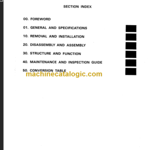 KOMATSU FD60H 70H 80H-5 SHOP MANUAL