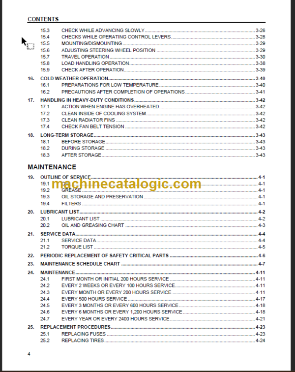 KOMATSU FD100 115 135 150 160E-7 OPERATION MANUAL