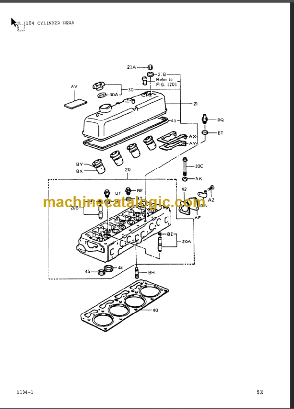 KOMATSU 5K FG10 14 15L 18 GASOLINE ENGINE