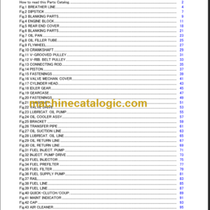 TAKEUCHI TB2150 Compact Excavator Parts Manual Engine