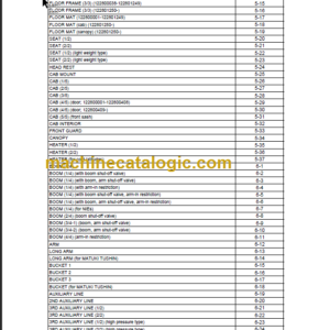 TAKEUCHI TB228 Mini Excavator Parts Manual