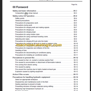 KOMATSU FH35-2 FH40-2 FH45-2 FH50-2 SERVICE MANUAL