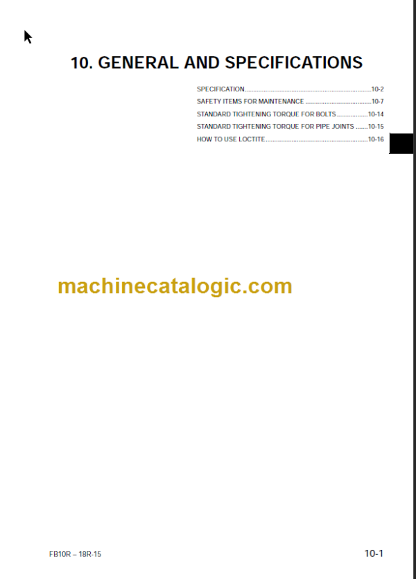 KOMATSU FB10RL(F) 13RL(F)15 SHOP MANUAL