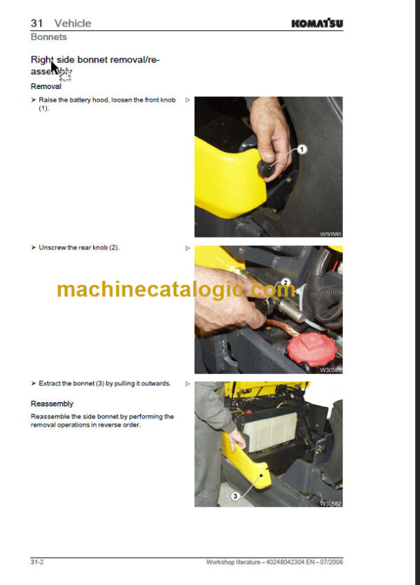 KOMATSU FB22H-3R 25HG-3R SWORKSHOP LITERATURE