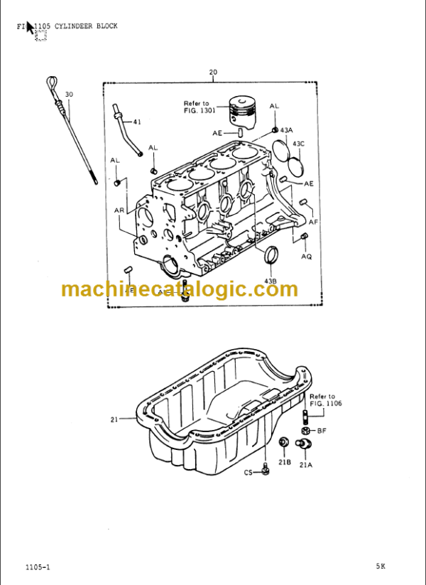 KOMATSU 5K FG10 14 15L 18 GASOLINE ENGINE