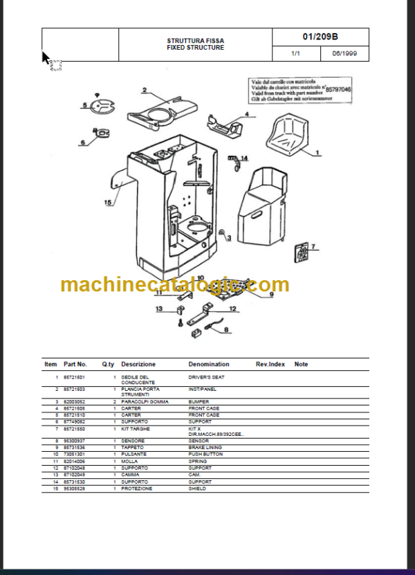 KOMATSU MWP20J-1R PARTS CATALOGUE