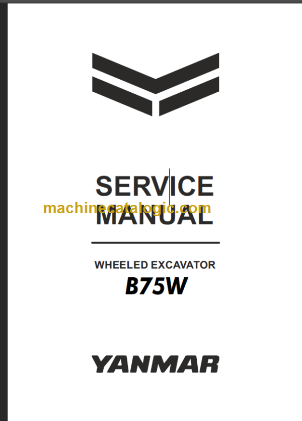 YANMAR B75W SERVICE MANUAL