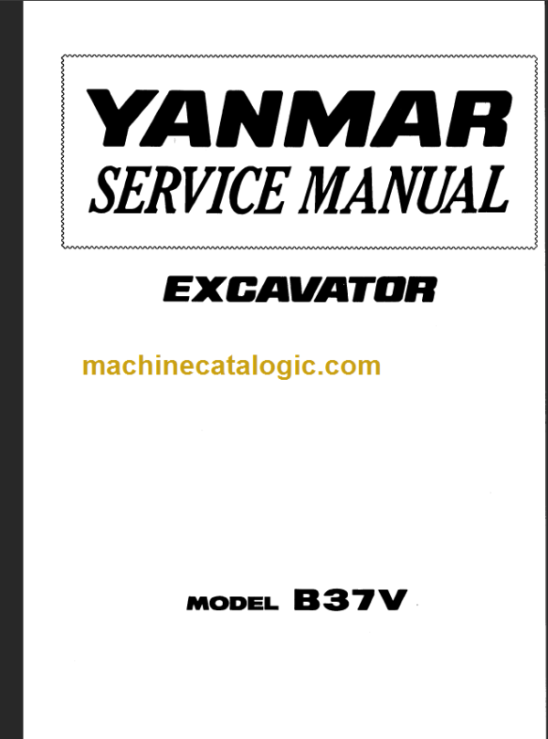 YANMAR B37V SERVICE MANUAL