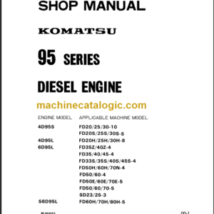 KOMATSU 4D95S-4D95L SHOP MANUAL