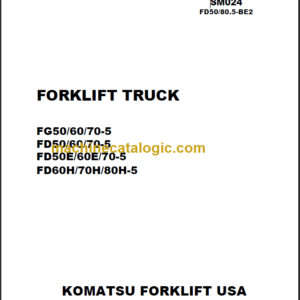 KOMATSU FG50 FG60 FG70-5 SHOP MANUAL