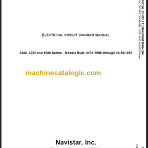 NAVISTAR 2000-4000-8000 CIRCUIT DIAGRAM MANUAL