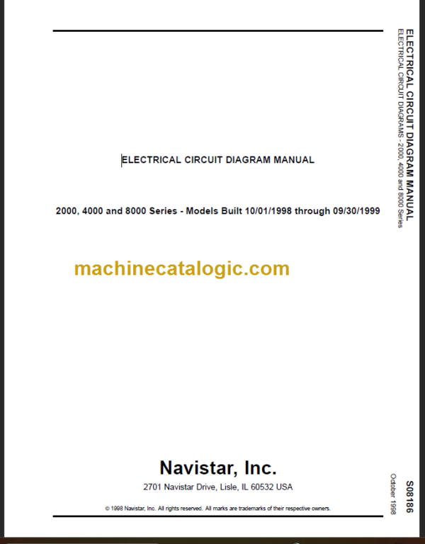 NAVISTAR 2000-4000-8000 CIRCUIT DIAGRAM MANUAL