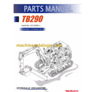 TAKEUCHI TB290 Hydraulic Excavator Parts Manual