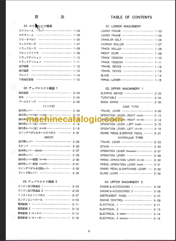 TAKEUCHI TB025 Compact Excavator Parts Manual