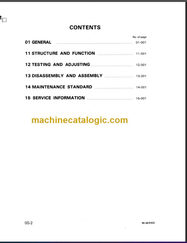 KOMATSU 4D95S-4D95L SHOP MANUAL