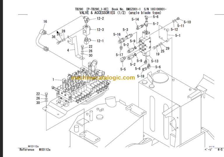 TAKEUCHI TB290 Hydraulic Excavator Parts Manual