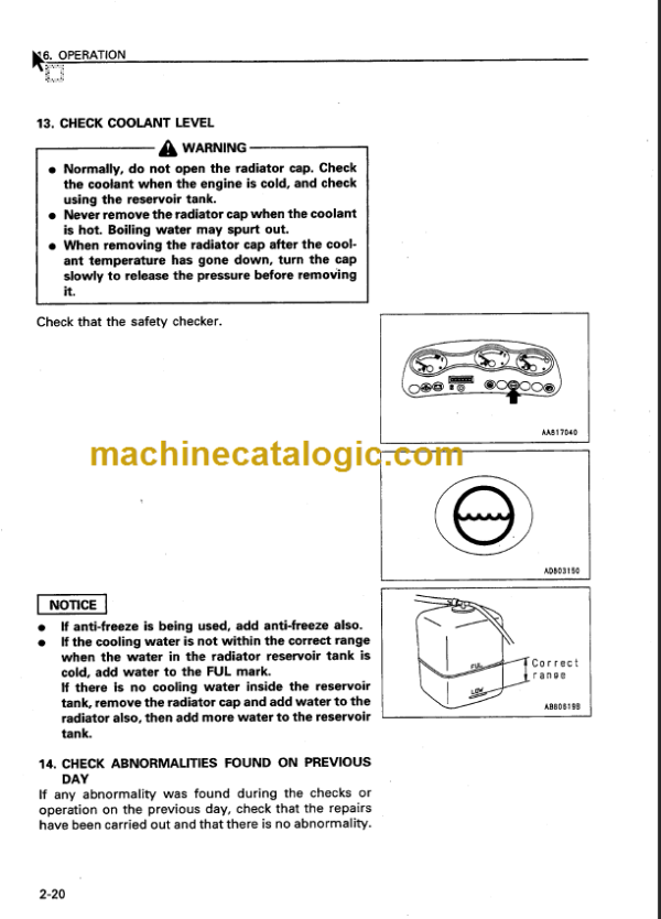 KOMATSU FD100 FD115-6 FD135 OPERATION MANUAL