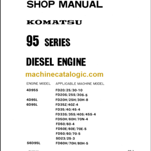 KOMATSU 6D95L S6D95L SHOP MANUAL