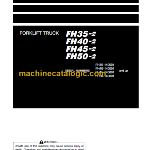 KOMATSU FH35-2 OPERATION MANUAL