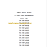 NAVISTAR FULLER 10 SPEED SERVICE MANUAL
