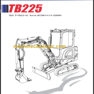 TAKEUCHI TB225 Mini Excavator Parts Manual