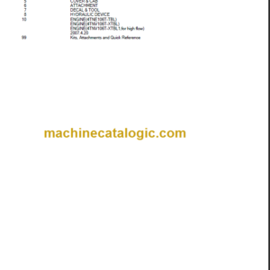 TAKEUCHI TL150 BT7Z011-2 PARTS MANUAL