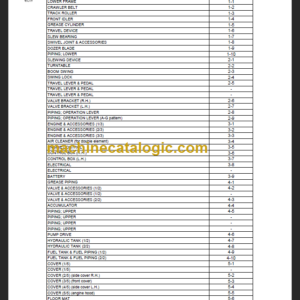 TAKEUCHI TB210R Mini Excavator Parts Manual