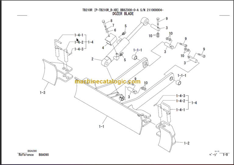 TAKEUCHI TB210R Mini Excavator Parts Manual