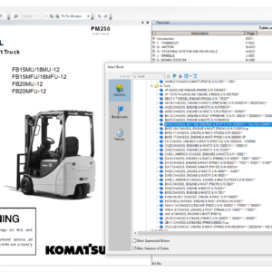 Komatsu Forklift Spare Parts Catalog 05.2022