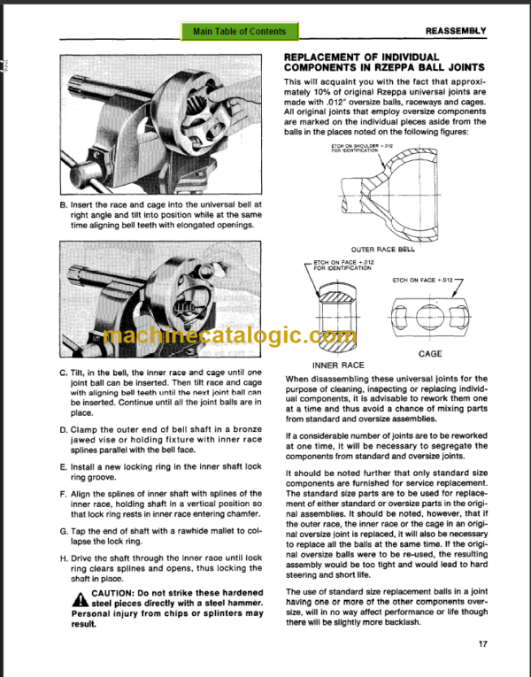 CLARK C500 Y180 200 225S 225L SERVICE MANUAL