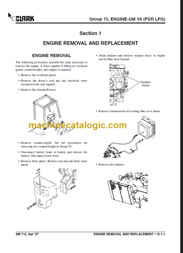 CLARK CMP40 45 50s D L SERVICE MANUAL