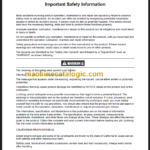 CLG842III OPERATION MANUAL