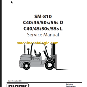 CLARK C40 45 50S 55S D L SERVICE MANUAL