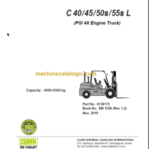 CLARK C40 45 50s 55s L SERVICE MANUAL