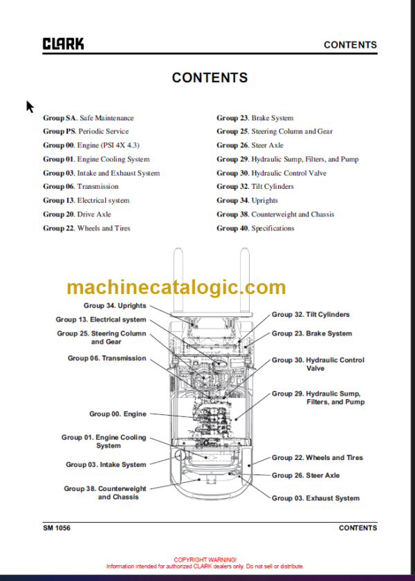 CLARK C40 45 50s 55s L SERVICE MANUAL