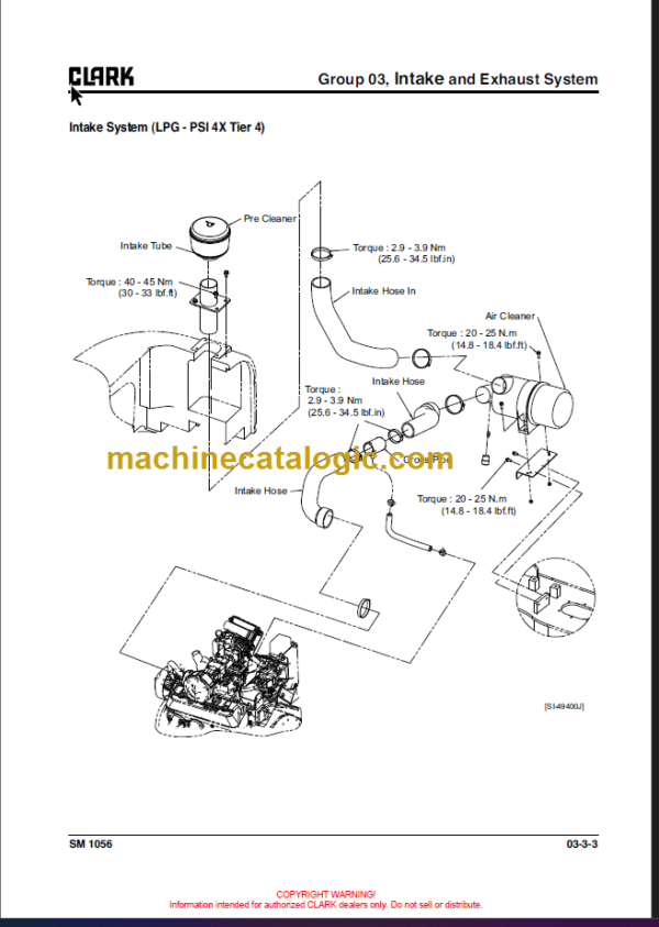 CLARK C40 45 50s 55s L SERVICE MANUAL