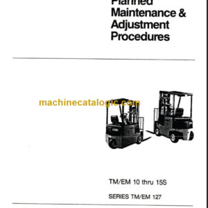 CLARK PMA-500 TM-EM 10-15S PLANNED MAINTENANCE