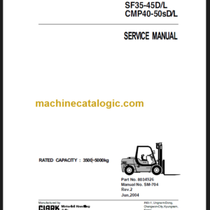 CLARK CMP40 50 SF35-45 SERVICE MANUAL