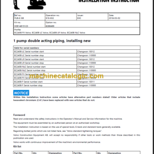 Volvo EC240B LC Excavator Operator Manual