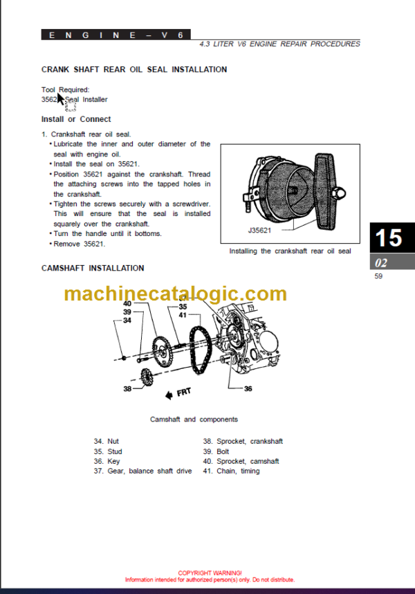 CLARK CMP40 50 SF35-45 SERVICE MANUAL