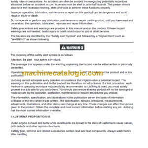 CLG922LC III-E OPERATION MANUAL