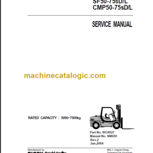 CLARK SF50 75SD L CMP50 SERVICE MANUAL