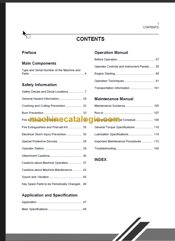 CLG922LC III-E OPERATION MANUAL