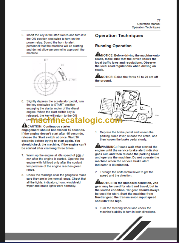 CLG 2160H OPERATION MANUAL