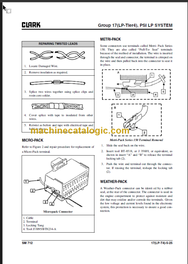 CLARK CMP40 45 50s D L SERVICE MANUAL