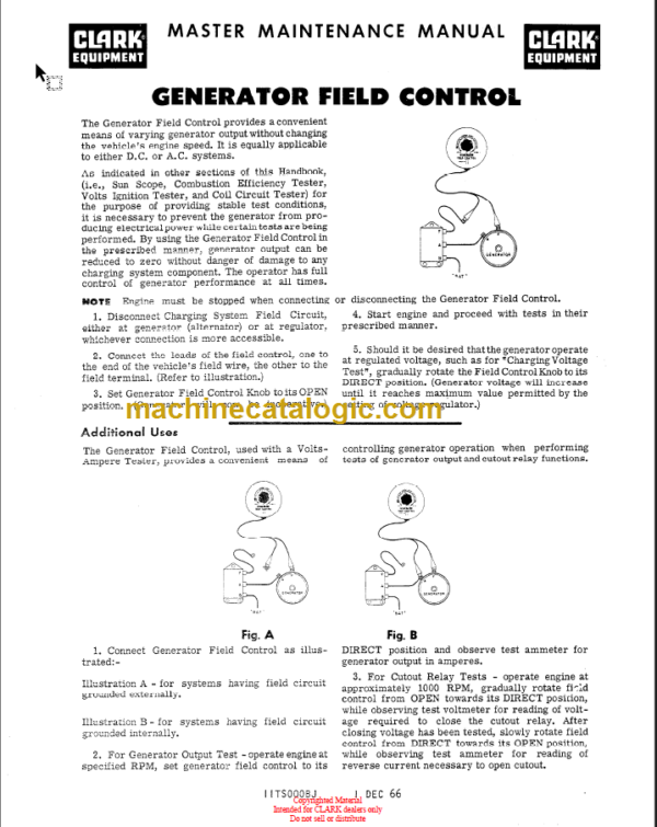 CLARK C500 SERIES OVERHUAL MANUAL