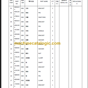 LIUGONG CLG2030H 35H PARTS MANUAL