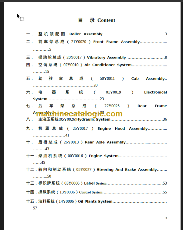 CLG 614 H PARTS CATALOG