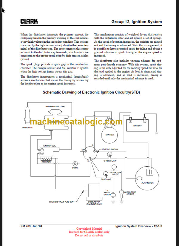 CLARK C15 35 D L G 32C SERVICE MANUAL